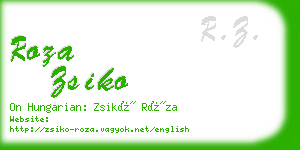 roza zsiko business card